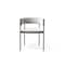Homeroots Set of Two Light Gray and Black Fabric and Steel Open Back Dining Arm Chairs, 2PK 719107 - alternate 1