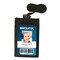 Sicurix ID Neck Pouch Badge Holder, Vertical, Adjustable Cord, 4in x 2-1/4in Insert, Black, 3PK 55120 - alternate 6