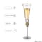 Dinewares 2 Piece Elegant Crystal Set Wedding Champagne Glasses with Diamond Rhinestone Accents and a QI004759.GD.2 - alternate 8