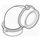Durapro 1-1/2 Plastic Bend 90-Degree Slip Joint Elbow Fitting White 172130 - alternate 3