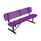Leisure Craft 6' Standard Bench With Back, Perforated Metal, Portable, Purple B6WBP-PERF-PURPLE - alternate 1