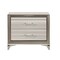 Homeroots 25" Silver And White Wood Lighted Two Drawer Nightstand 564664 - alternate 7