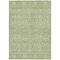 Homeroots 9' X 12' Artichoke Green And Ivory Floral Washable Indoor Outdoor Area Rug 604657 - alternate 8