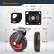 Powertec 8" Caster Wheels (1 Swivel & 1 Fixed), Heavy-Duty Industrial Plate Casters with Rubber Knobby Tread 17057 - alternate 7