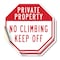 Signmission Private Property No Climbing Keep O, 4 inch X 4 inch, Vinyl Decal, 2PK OC-D-2PACK-4-146 - alternate 1