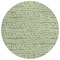 Homeroots 8' Green And Ivory Round Geometric Washable Indoor Outdoor Area Rug 583494 - alternate 9