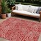Homeroots 8' X 10' Red And Ivory Abstract Washable Indoor Outdoor Area Rug 599751 - alternate 1