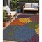 Homeroots 5' X 7' Blue Yellow and Green Indoor Outdoor Area Rug 527605 - alternate 1