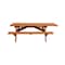 Homeroots Cedar Chest Solid Wood Outdoor Picnic Table Umbrella Hole 525030 - alternate 1