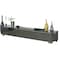 Homeroots 71in Gray Glass Cabinet Enclosed Storage Mirrored TV Stand 555130 - alternate 1