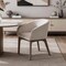 Homeroots Taupe and Brown Boucle And Faux Leather Dining Arm Chair 719110 - alternate 8