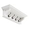 Homeroots Classic White Wood Wide Four Hook Hanging Coat Rack 397774 - alternate 8