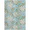 Homeroots 8' X 10' Teal Blue Olive Green And Beige Botanical Leaves Washable Indoor Outdoor Area Rug 618415 - alternate 9