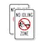 Signmission No Idling Zone, 12'' X 18'' 2 Signs, Heavy Gauge Aluminum, 2PK A-1218-2PACK-2741 - alternate 1