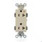 Leviton Straight Blade Receptacle, 5-20R, 20 A, 125V AC, Flush Mount, Isolated Ground M1636-IGI - alternate 1