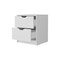 Homeroots 19" White Wood Two Drawer Nightstand with Integrated Tech 518175 - alternate 1