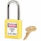 Master Lock Zenex Thermoplastic Safety Padlock, 1-1/2 in Wide with 1-1/2 in Tall Shackle, Yellow 410YLW - alternate 1