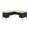 Hirsh Corner Office Desk W/ Left-Hand Return, 72 in D X 29.5 in H, 66 in W X Black / Maple 24976 - alternate 1