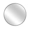 Homeroots 24" Black Round Framed Accent Mirror 691615 - alternate 1