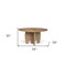 Homeroots 59" Brown Solid Wood Pedestal Base Round Top Dining Table 604027 - alternate 14