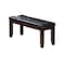 Homeroots 48in Black and Espresso Faux Leather and Wood Upholstered Bench 286541 - alternate 5