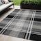 Homeroots 5' X 8' Black Gold And Gray Plaid Washable Indoor Outdoor Area Rug 596310 - alternate 1