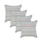 Homeroots Set of Four 18" X 18" Blue Beach Chevron Cotton Zippered Pillow, 4PK 535277 - alternate 3