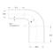 Hps Performance 3/4 in - 1 in ID, 4-Ply High Temp Reinforced Silicone 90 Degree Elbow Reducer Coupler Hose, Black HTSER90-075-100-BLK - alternate 4