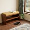 Homeroots 35in Brown and Solid Wood Storage Bench With Shoe Storage 718252 - alternate 8