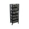 Homeroots Zebra Black and White Rolling Six Drawer Tower Organizer 468921 - alternate 7