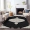 Homeroots 5' X 8' Black Gray And Ivory Oriental Washable Indoor Outdoor Area Rug 598173 - alternate 8