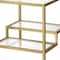 Homeroots 22" Brass And Clear Glass And Steel Square End Table With Two Shelves 544211 - alternate 7