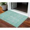 Homeroots 8' X 10' Aqua And Ivory Damask Washable Indoor Outdoor Area Rug 603356 - alternate 9