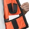 Ironwear Flame-Retardant Safety Vest Class 2 w/ Zipper & Radio Clips, Orange/Medium 1278FR-OZ-RD-MD - alternate 6