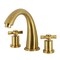 Kingston Brass Two-Handle Deck Mount Roman Tub Faucet, Brushed Brass KS2367ZX - alternate 1