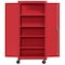 Sandusky Lee Heavy Duty Mobile Welded Steel Storage Cabinet, 36x24x72, Red TA4R362472-01 - alternate 6