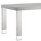 Homeroots 95" Light Gray and Silver Wood and Stainless Steel Dining Table 534369 - alternate 8