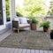 Homeroots 10' X 14' Brown Black And Gray Geometric Washable Indoor Outdoor Area Rug 594802 - alternate 8