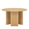 Homeroots 46" Natural Solid Wood Three Leg Base Round Top Dining Table 720688 - alternate 1