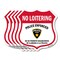 Signmission Bilingual No Loitering Shield Sign Polic, 12 inch X 12 inch, Aluminum Metal Sign, 5PK SHI-A-5Pack-12-365 - alternate 1