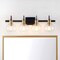 Jonathan Y Marais 29.75" 4-Light Iron/Glass Rustic Vintage LED Vanity Light, Black/Brass Gold JYL3529A - alternate 14