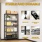 Factory 2U Wire Shelving Unit, 14inD x 30inW x 60inH, 5 Shelves, Medium Duty 250 lbs Per Shelf, Black 803973 - alternate 5
