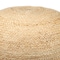 Homeroots 18" Natural And Navy Blue Jute Blend Cylinder Striped Pouf Ottoman 551557 - alternate 5