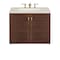 James Martin Vanities Amberly 30" Single Vanity, Mid-Century Walnut, w/ 3 CM Siberian Silestone Top 670-V30-WLT-3SFR - alternate 9