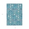 Homeroots 5' X 8' Teal Blue Purple And Ivory Oriental Washable Indoor Outdoor Area Rug 598077 - alternate 8