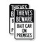 Signmission Thieves Beware Bait Car on Premises, 12'' X 18'' 2 Signs, Heavy Gauge Aluminum, 2PK A-1218-2PACK-22821 - alternate 1