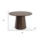 Homeroots 46" Brown Wood Pedestal Base Round Top Dining Table 720959 - alternate 4