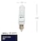 Bulbrite 50W Dimmable Frost T4 Mini-Candelabra E11 Halogen Light Bulbs, 5PK 860797 - alternate 6