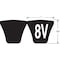 Gates Banded Narrow V-Belt, Super HC PowerBand, 8V1500, 8V, CR, 150 in, 2-1/8 in Top Width 2/8V1500 - alternate 4