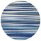 Homeroots 8' Navy Blue Ivory And Gray Round Striped Washable Indoor Outdoor Area Rug 597345 - alternate 6